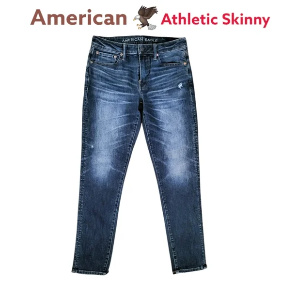 31x32 Airflex American Eagle Athletic Skinny Blue Jean Denim Men 31 x 32 31W 32L - Picture 3 of 11